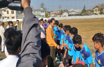 Friendly Football Match between Manipur Team and Mandalay Region Team played on 30th January, 2020 at Pyin Oo Lwin. Friendly Match won by Mandalay Team by 4-0.